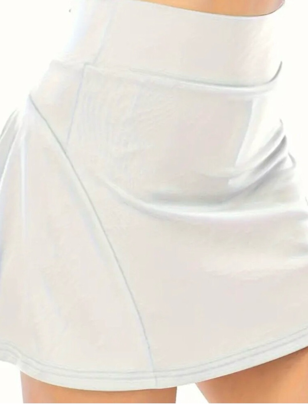 High-Waist White A-Line Women’s Skirt